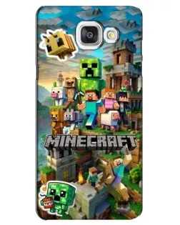 Чехол для Samsung Galaxy A5 2016 (A5100, A510F) с картинкой «Замок Minecraft»