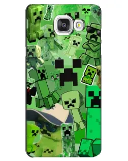Чехол для Samsung Galaxy A5 2016 (A5100, A510F) с картинкой «Криперы Minecraft»
