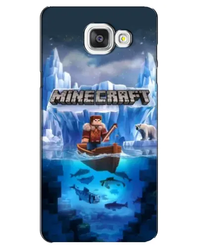 Чехол для Samsung Galaxy A5 2016 (A5100, A510F) с картинкой «Minecraft ледяной мир»