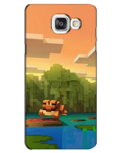 Чехол для Samsung Galaxy A5 2016 (A5100, A510F) с картинкой «Майнкрафт закат солнца»