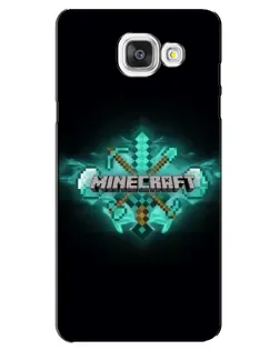 Чехол для Samsung Galaxy A5 2016 (A5100, A510F) с картинкой «Minecraft Diamond лого»