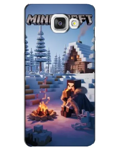 Чехол для Samsung Galaxy A5 2016 (A5100, A510F) с картинкой «Зимний Minecraft»
