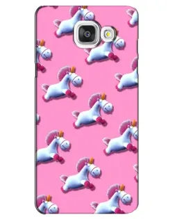 Чехол для Samsung Galaxy A5 2016 (A5100, A510F) с картинкой «Единороги на розовом»