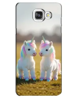 Чехол для Samsung Galaxy A5 2016 (A5100, A510F) с картинкой «Пара единорогов»
