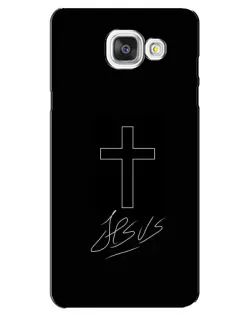Чехол для Samsung Galaxy A5 2016 (A5100, A510F) с картинкой «Графический крест Jesus» Чехол для Samsung Galaxy A5 2016 (A5100, A510F) с картинкой «Графический крест Jesus»