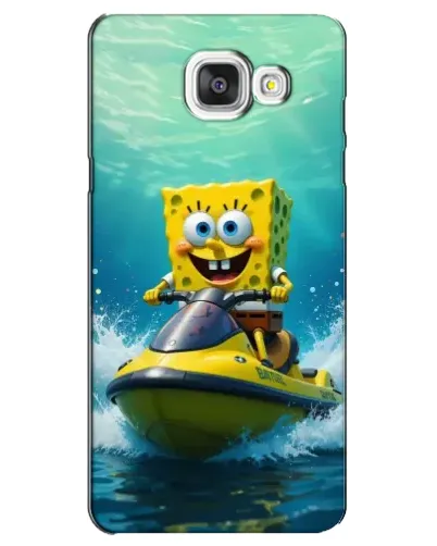 Чехол для Samsung Galaxy A5 2016 (A5100, A510F) с картинкой «Спанч Боб на гидроцикле»