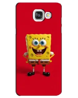 Чехол для Samsung Galaxy A5 2016 (A5100, A510F) с картинкой «Спанч Боб на красном»
