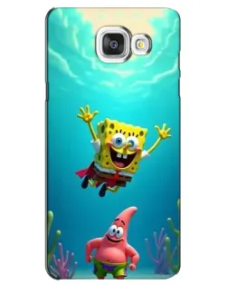 Чехол для Samsung Galaxy A5 2016 (A5100, A510F) с картинкой «Спанч Боб под водой»