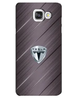 Чехол для Samsung Galaxy A5 2016 (A5100, A510F) с картинкой «Металлическая текстура Tesla»
