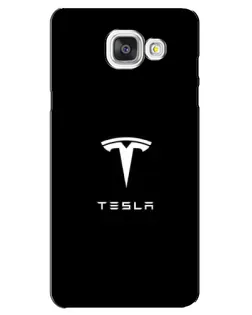 Чехол для Samsung Galaxy A5 2016 (A5100, A510F) с картинкой «Tesla White Logo»