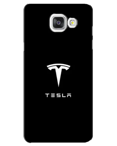 Чехол для Samsung Galaxy A5 2016 (A5100, A510F) с картинкой «Tesla White Logo»