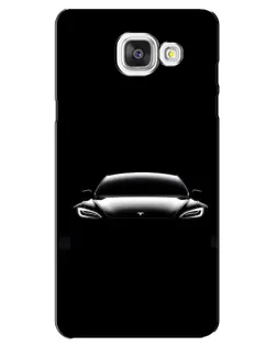 Чехол для Samsung Galaxy A5 2016 (A5100, A510F) с картинкой «Фары Tesla Night»
