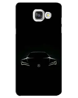 Чехол для Samsung Galaxy A5 2016 (A5100, A510F) с картинкой «Mercedes — силуэт авто»