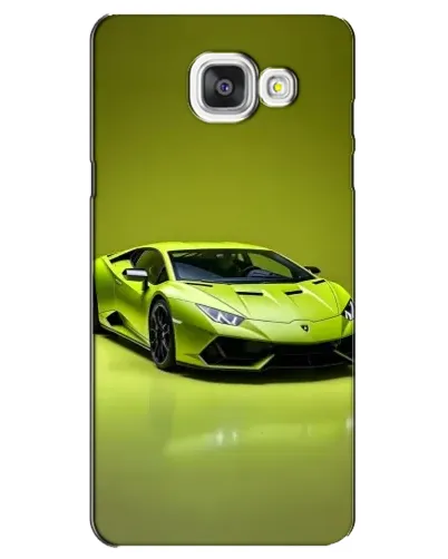 Чехол для Samsung Galaxy A5 2016 (A5100, A510F) с картинкой «Салатовый Lamborghini Huracan»