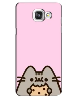 Чехол для Samsung Galaxy A5 2016 (A5100, A510F) с картинкой «Pusheen и печенье»