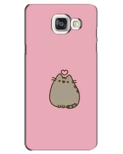 Чехол для Samsung Galaxy A5 2016 (A5100, A510F) с картинкой «Pusheen сердце»