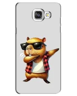 Чехол для Samsung Galaxy A5 2016 (A5100, A510F) с картинкой «Капибара рэпер даб»