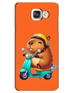 Чехол для Samsung Galaxy A5 2016 (A5100, A510F) с картинкой «Капибара на скутере»