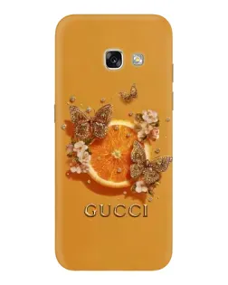 Чехол для Samsung Galaxy A5 2017 (A520, A520F) с картинкой «Gucci — золотые бабочки»