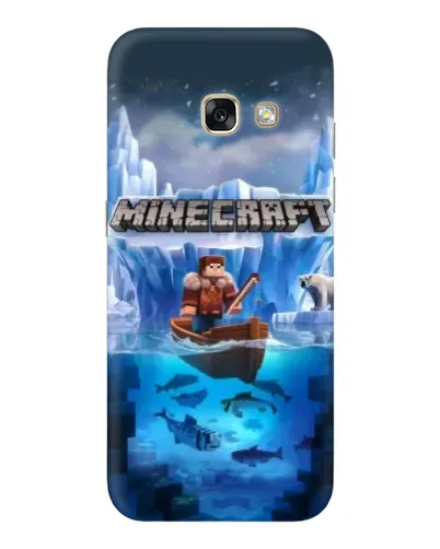 Чехол для Samsung Galaxy A5 2017 (A520, A520F) с картинкой «Minecraft ледяной мир»