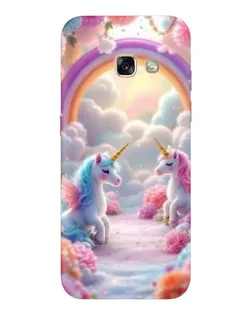 Чехол для Samsung Galaxy A5 2017 (A520, A520F) с картинкой «Радуга и единороги»