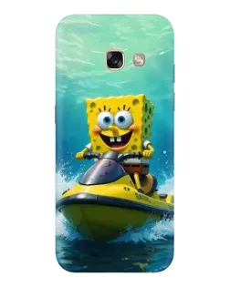 Чехол для Samsung Galaxy A5 2017 (A520, A520F) с картинкой «Спанч Боб на гидроцикле»