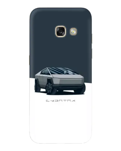 Чехол для Samsung Galaxy A5 2017 (A520, A520F) с картинкой «Серебристый Cybertruck Tesla»