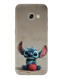 Чехол для Samsung Galaxy A5 2017 (A520, A520F) с картинкой «Стич на коричневом фоне»