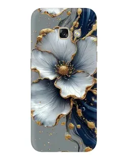 Чехол для Samsung Galaxy A5 2017 (A520, A520F) с картинкой «Белый цветок и золотой флюид»