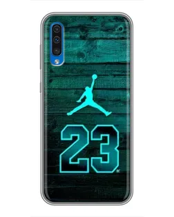 Чехол для Samsung Galaxy A50 2019 (A505F) с картинкой «Jordan Cyan 23» Чехол для Samsung Galaxy A50 2019 (A505F) с картинкой «Jordan Cyan 23»