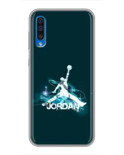 Чехол для Samsung Galaxy A50 2019 (A505F) с картинкой «Jordan Blue Fire» Чехол для Samsung Galaxy A50 2019 (A505F) с картинкой «Jordan Blue Fire»
