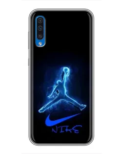 Чехол для Samsung Galaxy A50 2019 (A505F) с картинкой «Jordan Neon Blue» Чехол для Samsung Galaxy A50 2019 (A505F) с картинкой «Jordan Neon Blue»