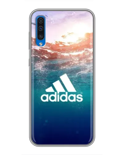 Чехол для Samsung Galaxy A50 2019 (A505F) с картинкой «Океанская глубина адидас» Чехол для Samsung Galaxy A50 2019 (A505F) с картинкой «Океанская глубина адидас»
