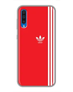 Чехол для Samsung Galaxy A50 2019 (A505F) с картинкой «Красный минимализм Adidas»