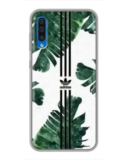 Чехол для Samsung Galaxy A50 2019 (A505F) с картинкой «Пальмовые листья адидас»