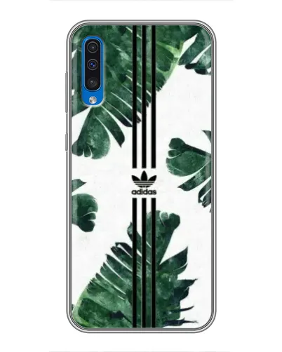 Чехол для Samsung Galaxy A50 2019 (A505F) с картинкой «Пальмовые листья адидас» Чехол для Samsung Galaxy A50 2019 (A505F) с картинкой «Пальмовые листья адидас»