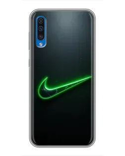 Чехол для Samsung Galaxy A50 2019 (A505F) с картинкой «Неоновый контур Nike»