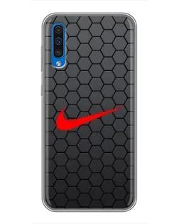 Чехол для Samsung Galaxy A50 2019 (A505F) с картинкой «Nike — карбоновая сетка» Чехол для Samsung Galaxy A50 2019 (A505F) с картинкой «Nike — карбоновая сетка»