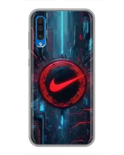 Чехол для Samsung Galaxy A50 2019 (A505F) с картинкой «Техногенный стиль Nike» Чехол для Samsung Galaxy A50 2019 (A505F) с картинкой «Техногенный стиль Nike»
