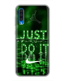 Чехол для Samsung Galaxy A50 2019 (A505F) с картинкой «Зеленый неоновый Nike» Чехол для Samsung Galaxy A50 2019 (A505F) с картинкой «Зеленый неоновый Nike»