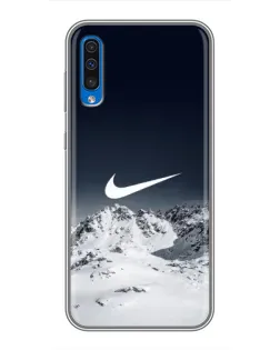 Чехол для Samsung Galaxy A50 2019 (A505F) с картинкой «Nike — зимние горы» Чехол для Samsung Galaxy A50 2019 (A505F) с картинкой «Nike — зимние горы»