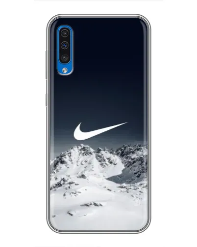 Чехол для Samsung Galaxy A50 2019 (A505F) с картинкой «Nike — зимние горы» Чехол для Samsung Galaxy A50 2019 (A505F) с картинкой «Nike — зимние горы»