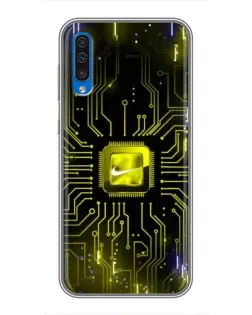 Чехол для Samsung Galaxy A50 2019 (A505F) с картинкой «Nike — золотая искра» Чехол для Samsung Galaxy A50 2019 (A505F) с картинкой «Nike — золотая искра»