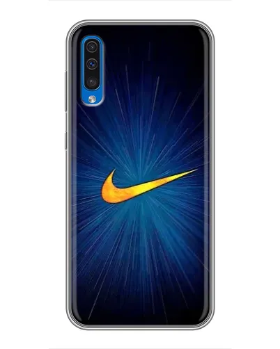 Чехол для Samsung Galaxy A50 2019 (A505F) с картинкой «Синий пульс Nike» Чехол для Samsung Galaxy A50 2019 (A505F) с картинкой «Синий пульс Nike»