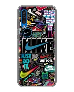 Чехол для Samsung Galaxy A50 2019 (A505F) с картинкой «Яркий коллаж Nike» Чехол для Samsung Galaxy A50 2019 (A505F) с картинкой «Яркий коллаж Nike»
