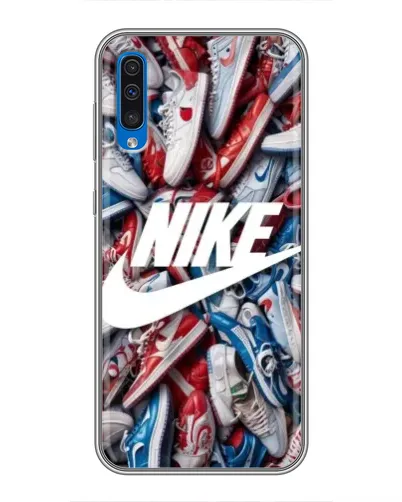 Чехол для Samsung Galaxy A50 2019 (A505F) с картинкой «Коллаж кроссовок Найк» Чехол для Samsung Galaxy A50 2019 (A505F) с картинкой «Коллаж кроссовок Найк»
