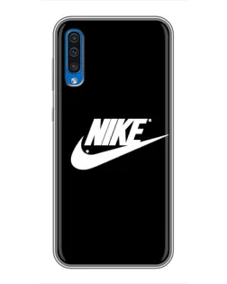Чехол для Samsung Galaxy A50 2019 (A505F) с картинкой «Мазки краски Nike» Чехол для Samsung Galaxy A50 2019 (A505F) с картинкой «Мазки краски Nike»