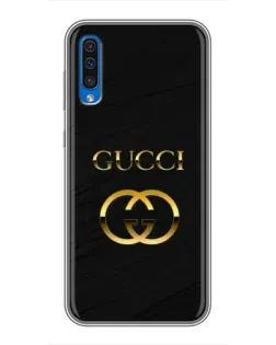 Чехол для Samsung Galaxy A50 2019 (A505F) с картинкой «Золотой логотип Gucci» Чехол для Samsung Galaxy A50 2019 (A505F) с картинкой «Золотой логотип Gucci»