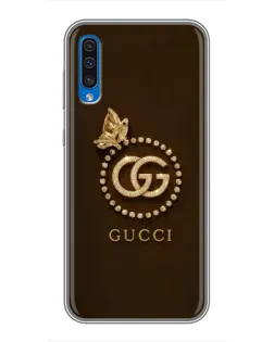 Чехол для Samsung Galaxy A50 2019 (A505F) с картинкой «Gucci — золотая бабочка» Чехол для Samsung Galaxy A50 2019 (A505F) с картинкой «Gucci — золотая бабочка»