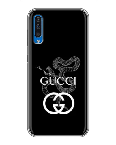 Чехол для Samsung Galaxy A50 2019 (A505F) с картинкой «Gucci — серебряная змея» Чехол для Samsung Galaxy A50 2019 (A505F) с картинкой «Gucci — серебряная змея»